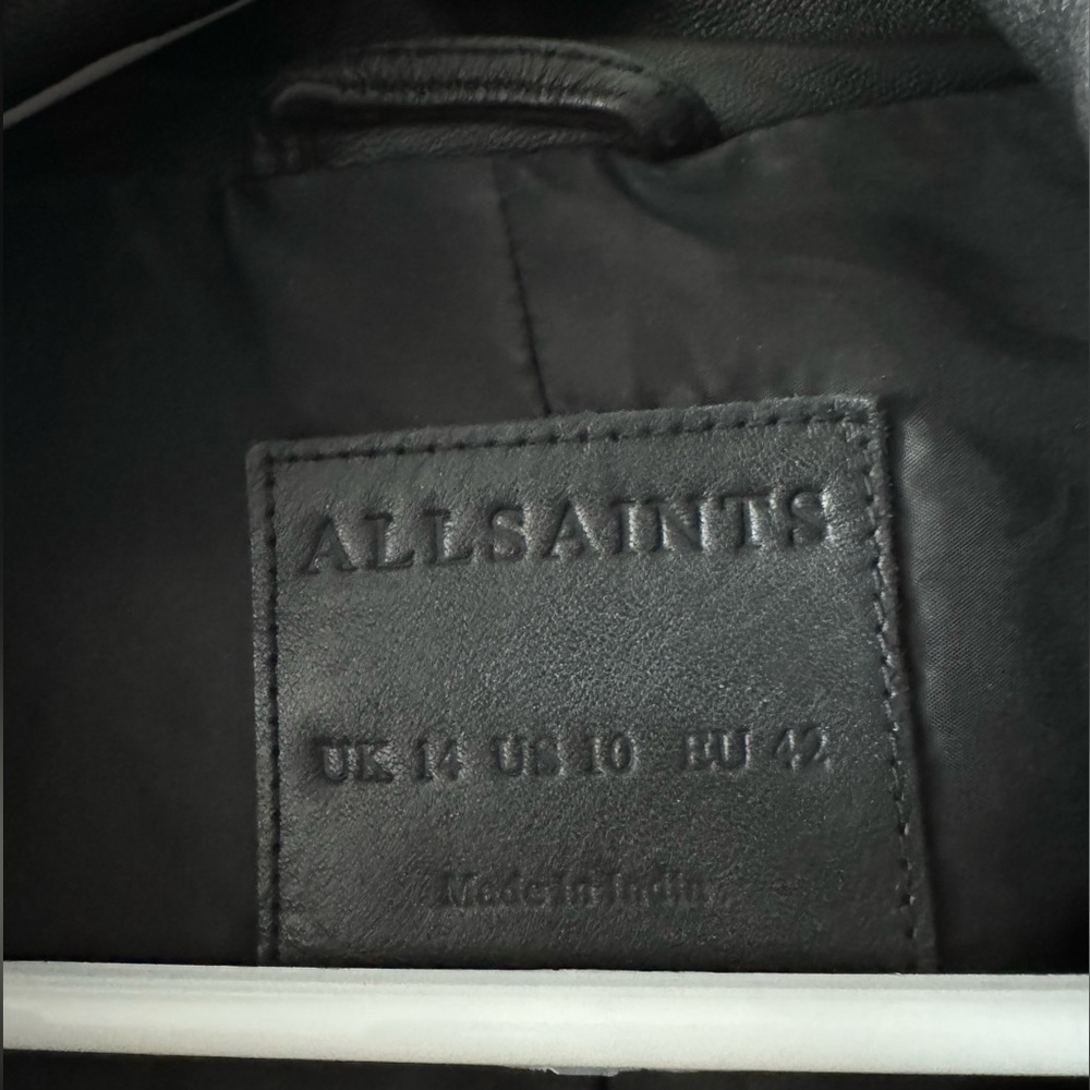AllSaints leather biker jacket - Picture 4 of 5